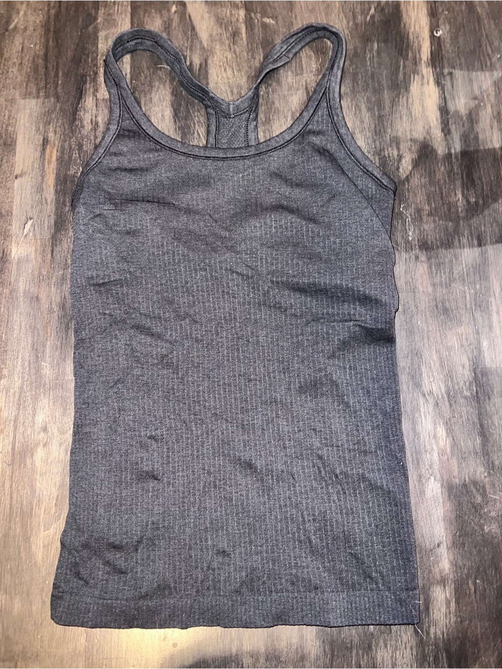 lululemon athletica Charcoal Ribbed Racerback Tank